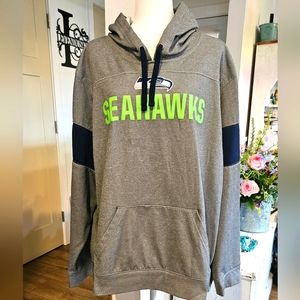 Lightly Worn - NFL TEAM APPAREL - Grey  Seahawks hoodie - 2XL